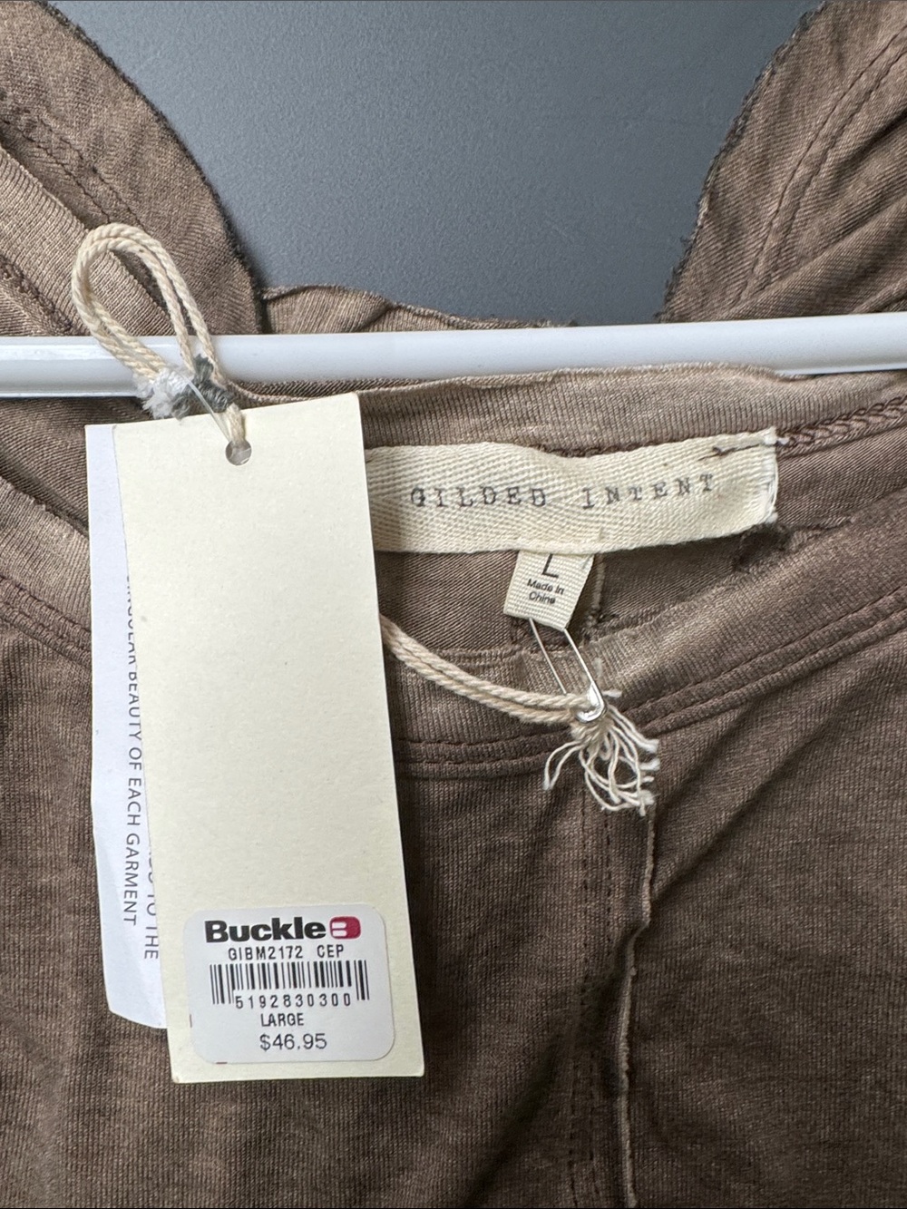 Gilded Intent Brown Scoop-Neck Short Sleeve Tee‎ - Picture 4 of 6